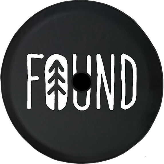 Black Tire Covers - Tire Accessories for Campers, SUVs, Trailers, Trucks, RVs and More | Found Outdoors Black 32 Inch With Backup Camera Hole