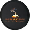 thumbnail image 1 of Black Tire Covers - Tire Accessories for Campers, SUVs, Trailers, Trucks, RVs and More | Funny Girl Tropical Island Black 31 Inch, 1 of 3