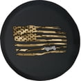 thumbnail image 1 of Black Tire Covers - Tire Accessories for Campers, SUVs, Trailers, Trucks, RVs and More | Green Military Camo American Flag Black 30 Inch, 1 of 3