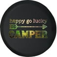 thumbnail image 1 of Black Tire Covers - Tire Accessories for Campers, SUVs, Trailers, Trucks, RVs and More | Happy Go Lucky Camper Woods Nature Black 32 Inch, 1 of 3