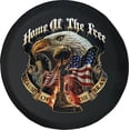 thumbnail image 1 of Black Tire Covers - Tire Accessories for Campers, SUVs, Trailers, Trucks, RVs and More | Home of The Free Eagle Flag Black 33 Inch, 1 of 3