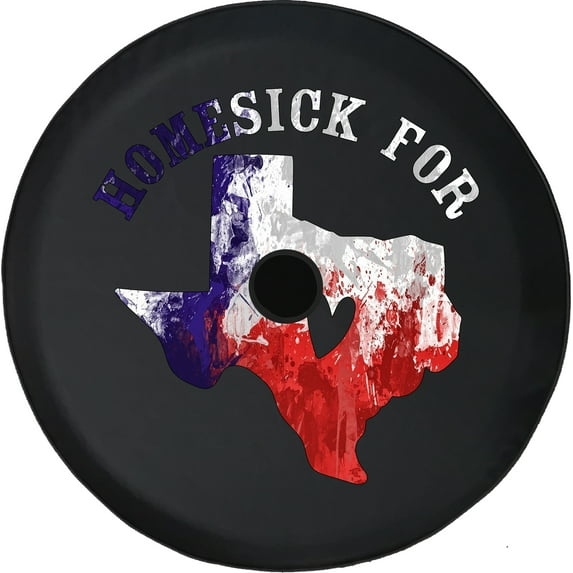 Black Tire Covers - Tire Accessories for Campers, SUVs, Trailers, Trucks, RVs and More | Homesick for Texas Black 32 Inch With Backup Camera Hole