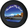 thumbnail image 1 of Black Tire Covers - Tire Accessories for Campers, SUVs, Trailers, Trucks, RVs and More | Isolated Beach Golden Sun Awaken My Soul Black 29 Inch, 1 of 3