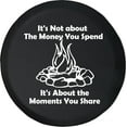 thumbnail image 1 of Black Tire Covers - Tire Accessories for Campers, SUVs, Trailers, Trucks, RVs and More | It's Not The Money It's The Moments Campfire Black 35 Inch, 1 of 3