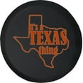 thumbnail image 1 of Black Tire Covers - Tire Accessories for Campers, SUVs, Trailers, Trucks, RVs and More | It's a Texas Thing Orange White Black 32 Inch, 1 of 3