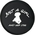 thumbnail image 1 of Black Tire Covers - Tire Accessories for Campers, SUVs, Trailers, Trucks, RVs and More | Just A Girl & Her Dog Black 29 Inch, 1 of 3
