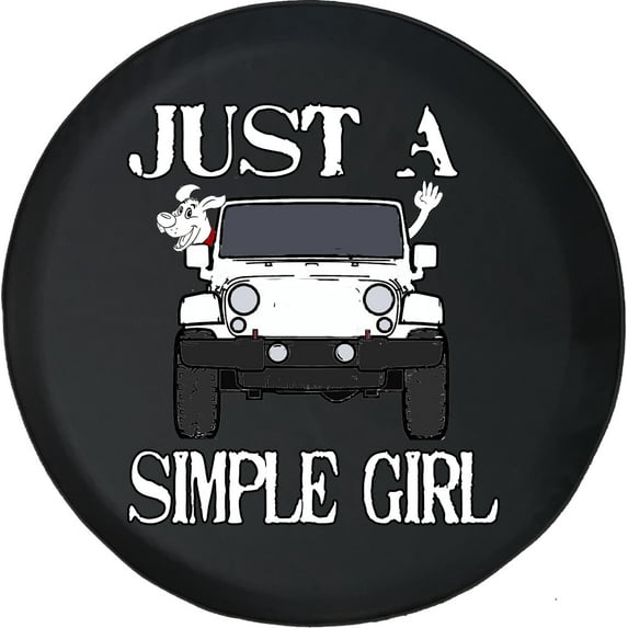 Black Tire Covers - Tire Accessories for Campers, SUVs, Trailers, Trucks, RVs and More | Just a Simple Girl Black 28 Inch