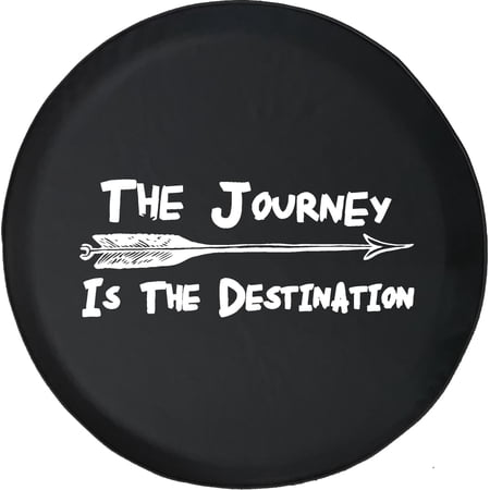 Black Tire Covers - Tire Accessories for Campers, SUVs, Trailers, Trucks, RVs and More | Life is a Journey Not a Destination Black 31 Inch