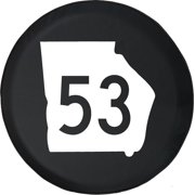 Black Tire Covers - Tire Accessories for Campers, SUVs, Trailers, Trucks, RVs and More | Missouri State Route 53 Black 28 Inch