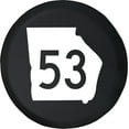 thumbnail image 1 of Black Tire Covers - Tire Accessories for Campers, SUVs, Trailers, Trucks, RVs and More | Missouri State Route 53 Black 35 Inch, 1 of 3