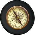 thumbnail image 1 of Black Tire Covers - Tire Accessories for Campers, SUVs, Trailers, Trucks, RVs and More | Nautical Sea Compass Black 30 Inch, 1 of 3