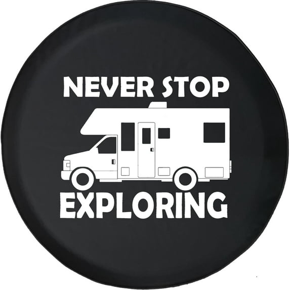 Black Tire Covers - Tire Accessories for Campers, SUVs, Trailers, Trucks, RVs and More | Never Stop Exploring RV Black 35 Inch