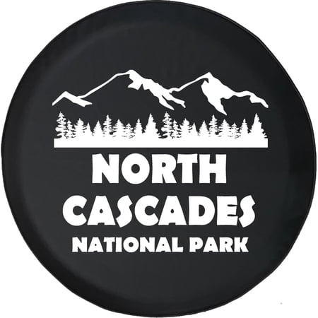 Black Tire Covers - Tire Accessories for Campers, SUVs, Trailers, Trucks, RVs and More | North Cascades National Park Washington Black 28 Inch