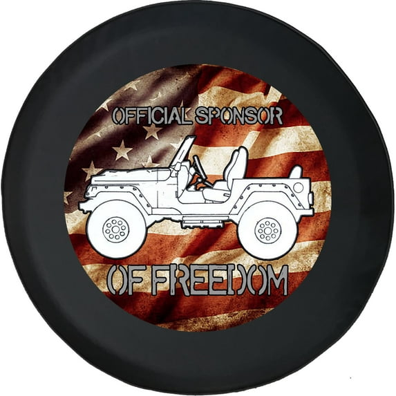 Black Tire Covers - Tire Accessories for Campers, SUVs, Trailers, Trucks, RVs and More | Official Sponsor of Freedom Black 28 Inch