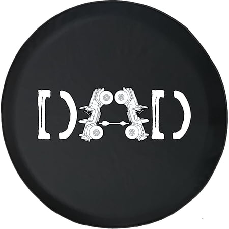 Black Tire Covers - Tire Accessories for Campers, SUVs, Trailers, Trucks, RVs and More | Offroad Dad Black 35 Inch