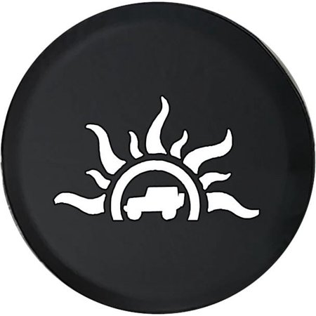 Black Tire Covers - Tire Accessories for Campers, SUVs, Trailers, Trucks, RVs and More | Offroad Sunset Black 32 Inch