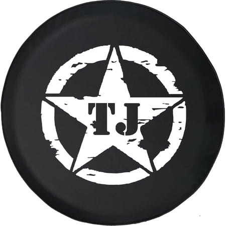 Black Tire Covers - Tire Accessories for Campers, SUVs, Trailers, Trucks, RVs and More | Oscar Mike WW2 Star Black 33 Inch