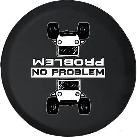 Black Tire Covers - Tire Accessories for Campers, SUVs, Trailers, Trucks, RVs and More | Problem No Problem Black 28 Inch