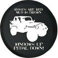 thumbnail image 1 of Black Tire Covers - Tire Accessories for Campers, SUVs, Trailers, Trucks, RVs and More | Red Roses Brown Mud Black 32 Inch, 1 of 3