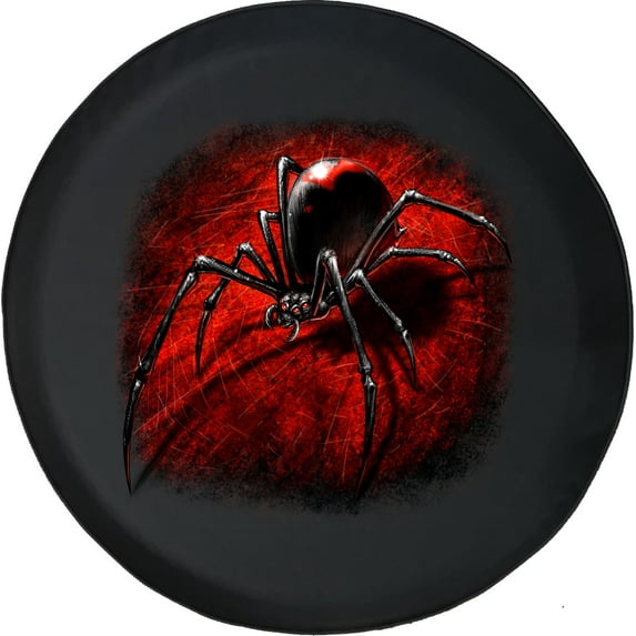 Black Tire Covers - Tire Accessories for Campers, SUVs, Trailers, Trucks, RVs and More | Red Spider Black 35 Inch
