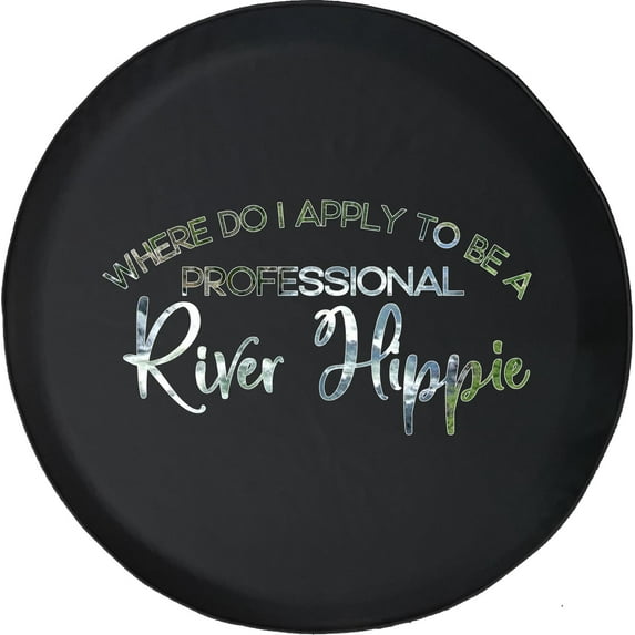 Black Tire Covers - Tire Accessories for Campers, SUVs, Trailers, Trucks, RVs and More | River Hippie Professional Funny Rafting Black 31 Inch