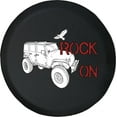 thumbnail image 1 of Black Tire Covers - Tire Accessories for Campers, SUVs, Trailers, Trucks, RVs and More | Rock on Black 35 Inch, 1 of 3