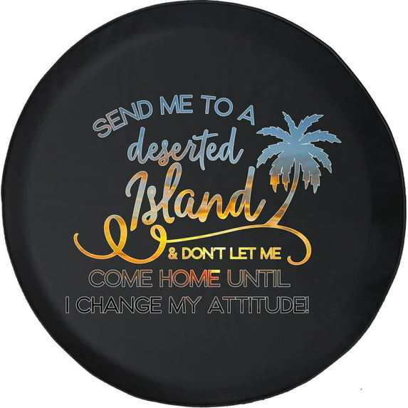Black Tire Covers - Tire Accessories for Campers, SUVs, Trailers, Trucks, RVs and More | Send me Topical Island Black 31 Inch