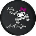 thumbnail image 1 of Black Tire Covers - Tire Accessories for Campers, SUVs, Trailers, Trucks, RVs and More | Silly Boys for Girl Black 30 Inch, 1 of 3