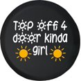 thumbnail image 1 of Black Tire Covers - Tire Accessories for Campers, SUVs, Trailers, Trucks, RVs and More | Sunshine Top Less Girl Black 35 Inch, 1 of 3