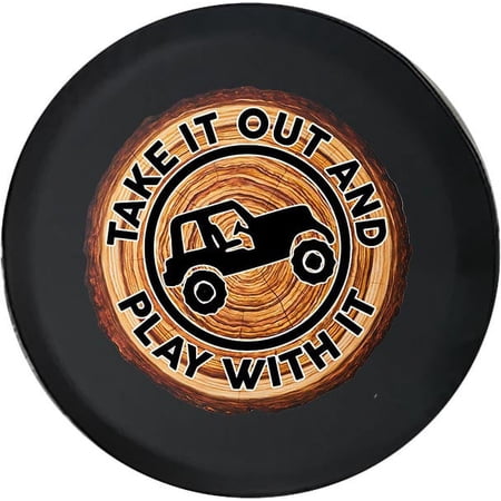 Black Tire Covers - Tire Accessories for Campers, SUVs, Trailers, Trucks, RVs and More | Take it Out and Play with It Black 32 Inch
