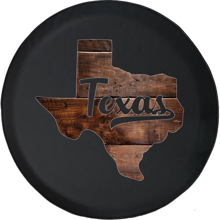 Black Tire Covers - Tire Accessories for Campers, SUVs, Trailers, Trucks, RVs and More | Texas Barn Wood Black 33 Inch