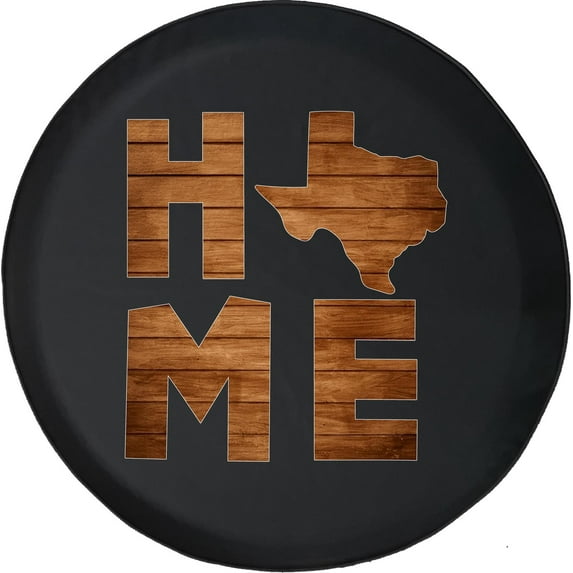 Black Tire Covers - Tire Accessories for Campers, SUVs, Trailers, Trucks, RVs and More | Texas Home Wood Black 30 Inch