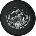 thumbnail image 1 of Black Tire Covers - Tire Accessories for Campers, SUVs, Trailers, Trucks, RVs and More | The Mountains are Waiting Black 31 Inch, 1 of 3