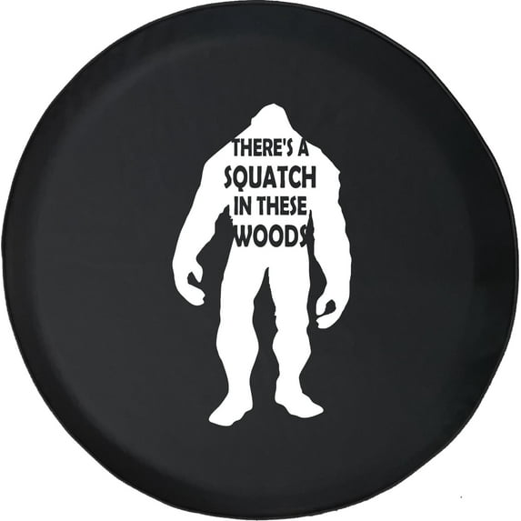 Black Tire Covers - Tire Accessories for Campers, SUVs, Trailers, Trucks, RVs and More | There's A Squatch in The Woods Black 28 Inch