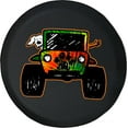 thumbnail image 1 of Black Tire Covers - Tire Accessories for Campers, SUVs, Trailers, Trucks, RVs and More | Tie Dye Paw Print Black 29 Inch, 1 of 3