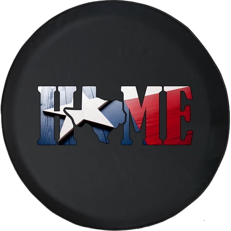 Black Tire Covers - Tire Accessories for Campers, SUVs, Trailers, Trucks, RVs and More | Vintage Texas Wooden Black 32 Inch