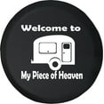 thumbnail image 1 of Black Tire Covers - Tire Accessories for Campers, SUVs, Trailers, Trucks, RVs and More | Welcome to My Piece of Heaven PopUp Black 30 Inch, 1 of 3