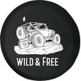 thumbnail image 1 of Black Tire Covers - Tire Accessories for Campers, SUVs, Trailers, Trucks, RVs and More | Wild and Free Black 35 Inch, 1 of 3