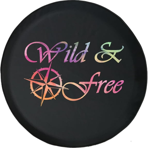 Black Tire Covers - Tire Accessories for Campers, SUVs, Trailers, Trucks, RVs and More | Wild and Free Compass Black 30 Inch