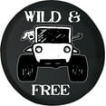 thumbnail image 1 of Black Tire Covers - Tire Accessories for Campers, SUVs, Trailers, Trucks, RVs and More | Wild and Free Dog Black 35 Inch, 1 of 3