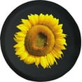 thumbnail image 1 of Black Tire Covers - Tire Accessories for Campers, SUVs, Trailers, Trucks, RVs and More | Yellow Sunflower Black 29 Inch, 1 of 3