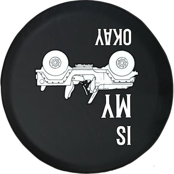 Black Tire Covers - Tire Accessories for Campers, SUVs, Trailers, Trucks, RVs and More | is It Okay Upside down Black 30 Inch