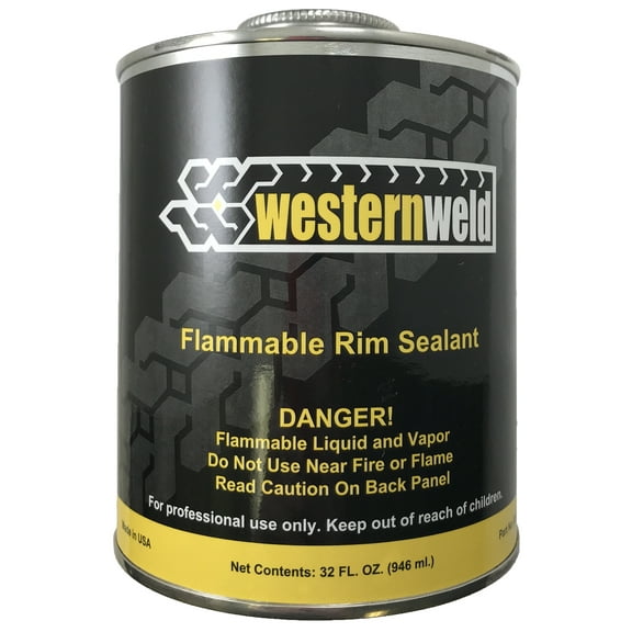 Black Tire Repair Bead Rim Sealer Liquid Chemical Solution Brush Can 1 Qt (32 Oz.) - USA