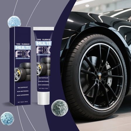 Black Tire Sidewall Repair Sealant Rubber Care Gel for Crack Restoration and Protection Car Tire Dressing to Prevent Damage on SUV Truck Vehicle Tires