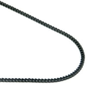 Black Titanium 2MM Curb Link Necklace Chain 18