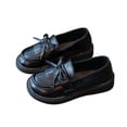 thumbnail image 1 of Black Toddler Girls Fringe Bow Loafers Flat Soft Sole Mary Jane Shoes Casual For Summer, 1 of 7