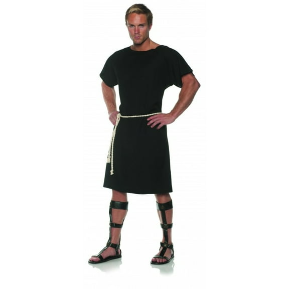 Men's Ancient Greek Roman Black Toga Costume Large 42-46