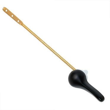 Black Toilet Flush Handle Replacement Lever Front Side Mount with Flapper Chain