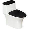 thumbnail image 1 of Black Toilet Lid Seat Cover Set,Toilet Lid Cover,Elastic Bottom Cover Set,Toilet Tank Lid Cover,Fits Most Toilet Tanks and Lids, 1 of 6