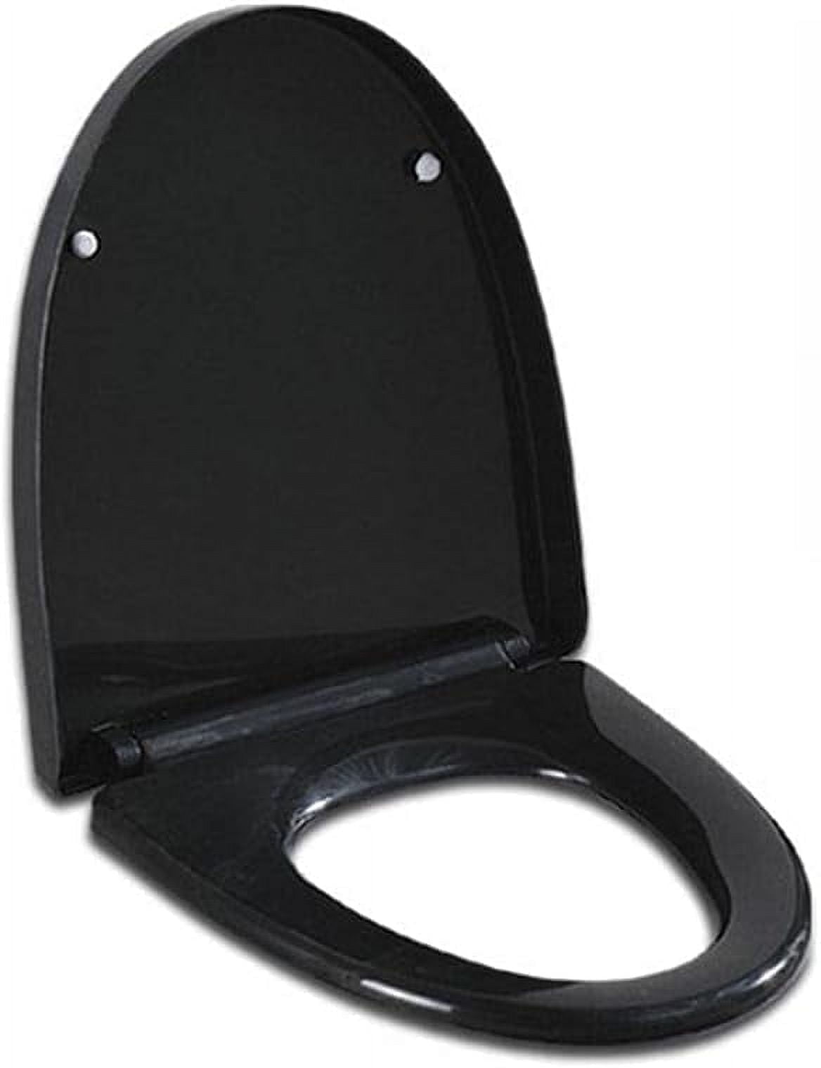 Waxgamo Toilet Seat, Polypropylene Soft-close Toilet Seat with Zinc Alloy Hinges, Easy to Install also Easy to Clean, Scratch Resistant Toilet Seat by Angol Shiold